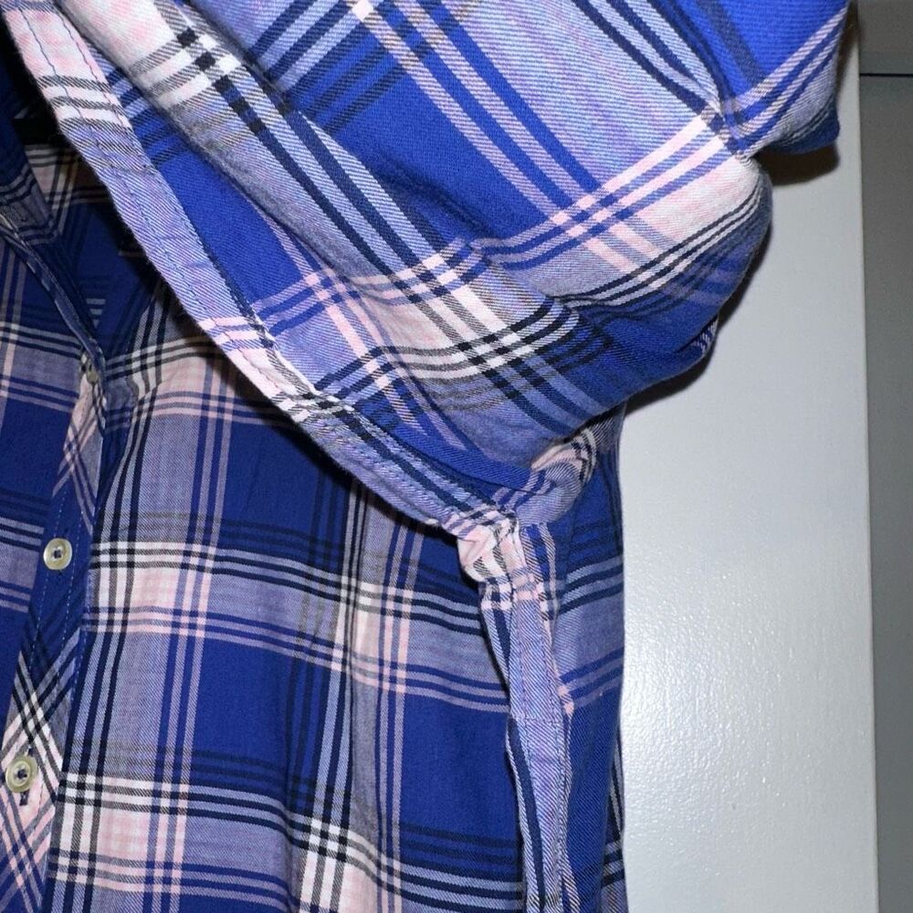 Talbots Petite Xlp Collared Ls Button Womens Down… - image 3